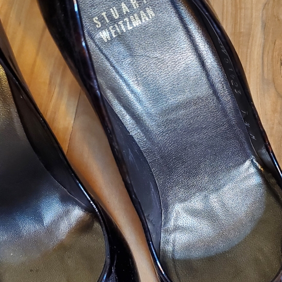 Stuart Weitzman Brown Patent Leather Pumps - Picture 2 of 11
